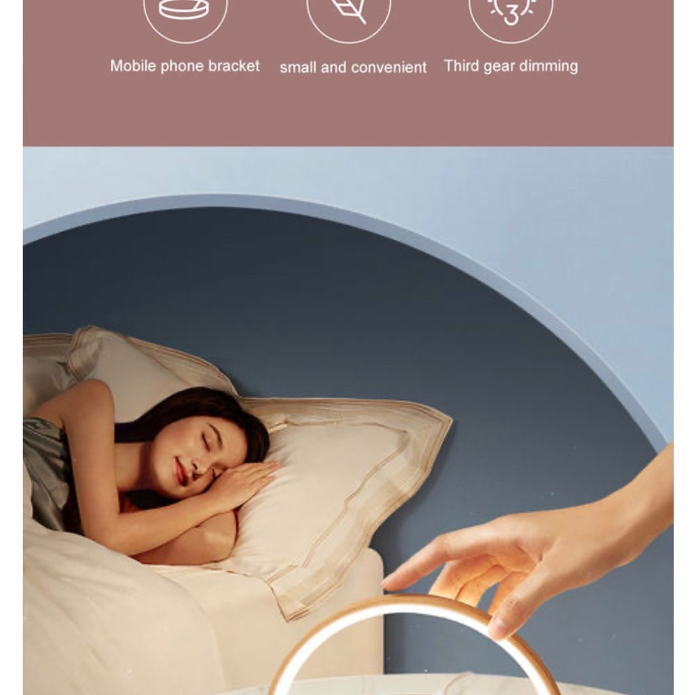 EZVALO Lydia 4-in-1 Music Bedside Lamp with Wireless Charger - Picture 10 of 10